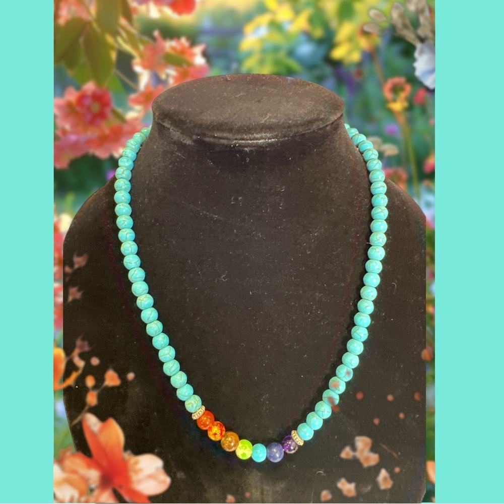 Colorful Beaded Necklace and Bracelet Set - Picture 3 of 4